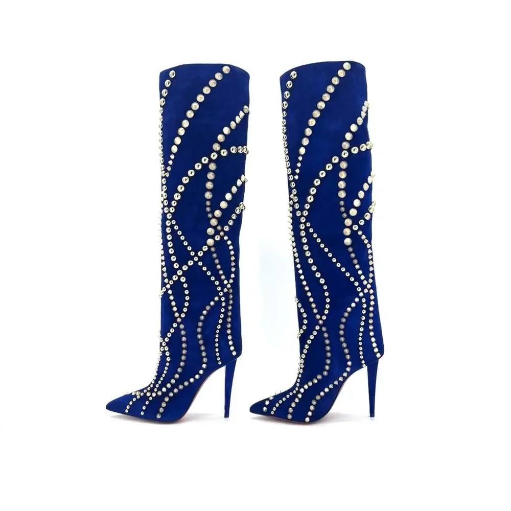 NIB Christian Louboutin Astrilarge Botta Pika 100 Galactiqueen OTK Boots 37